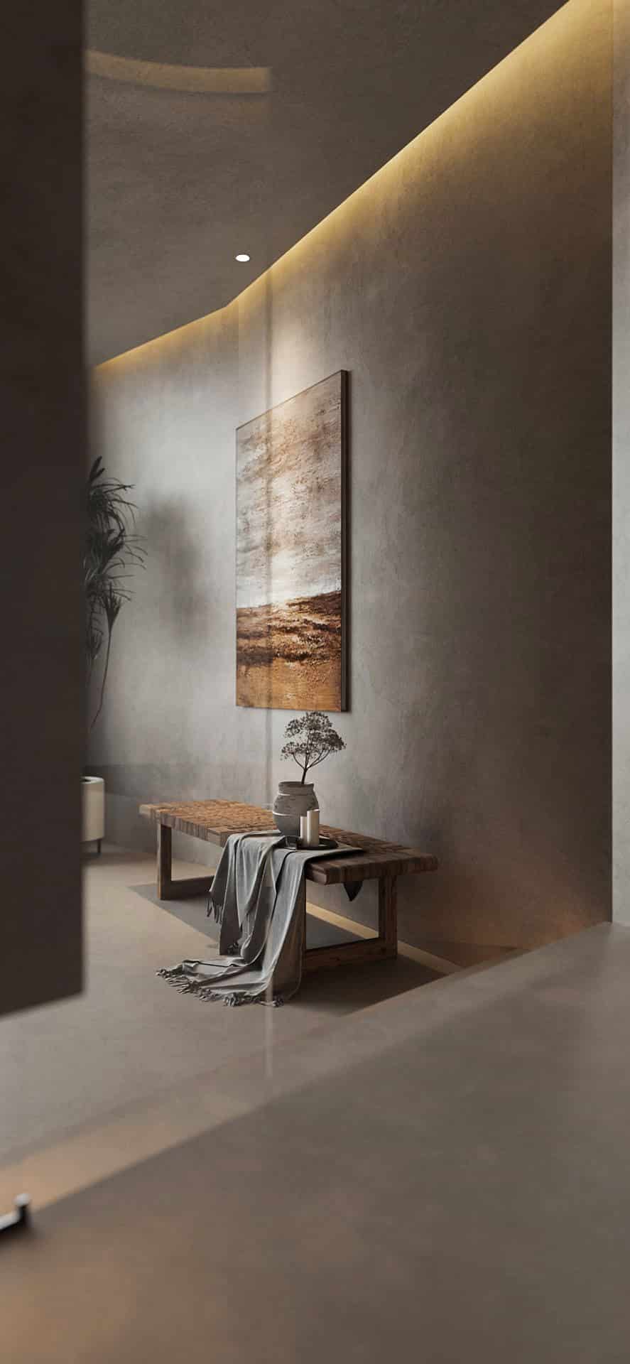 商空設計中依照店面風格加入藝術畫作,增添空間色彩