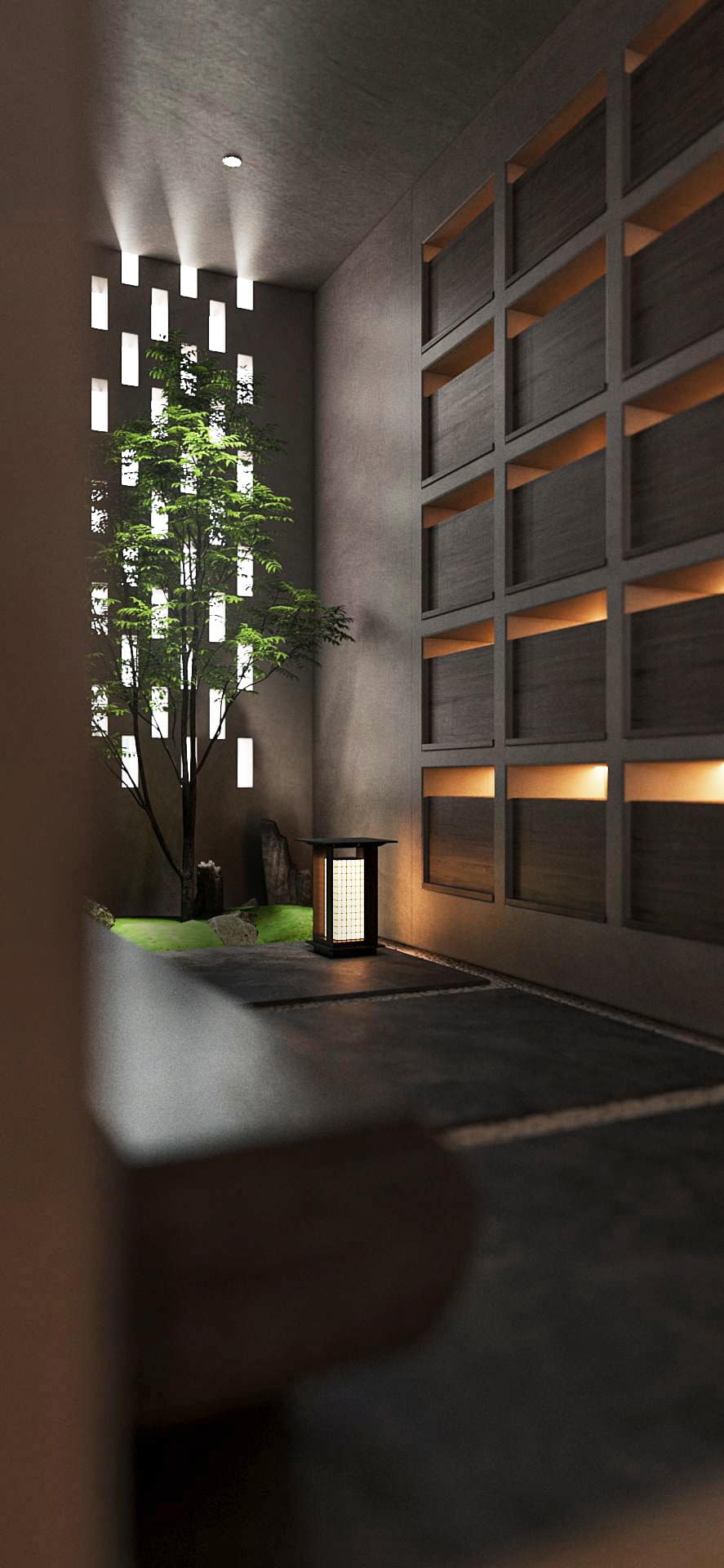 室內設計師在商空設計中打造了一個平靜柔和的治愈系室內空間