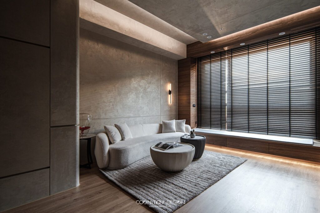 現代日式簡約風的室內設計案例位於桃園麗晶花園
