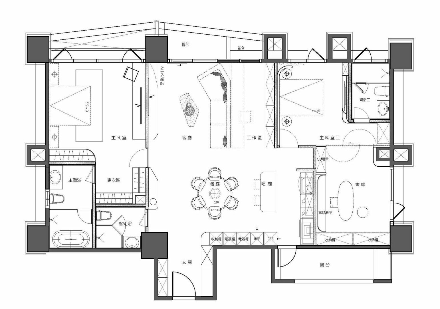 居家平面設計圖為例：客變規劃平面配置圖