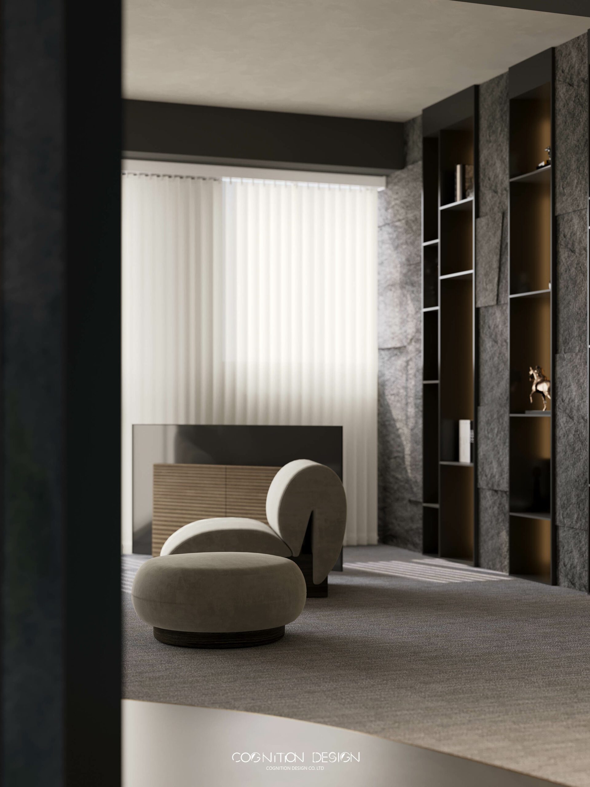 台北室內設計推薦辦公室設計現代風格霧霾藍，悠閒的沙發區可以讓員工充分休息