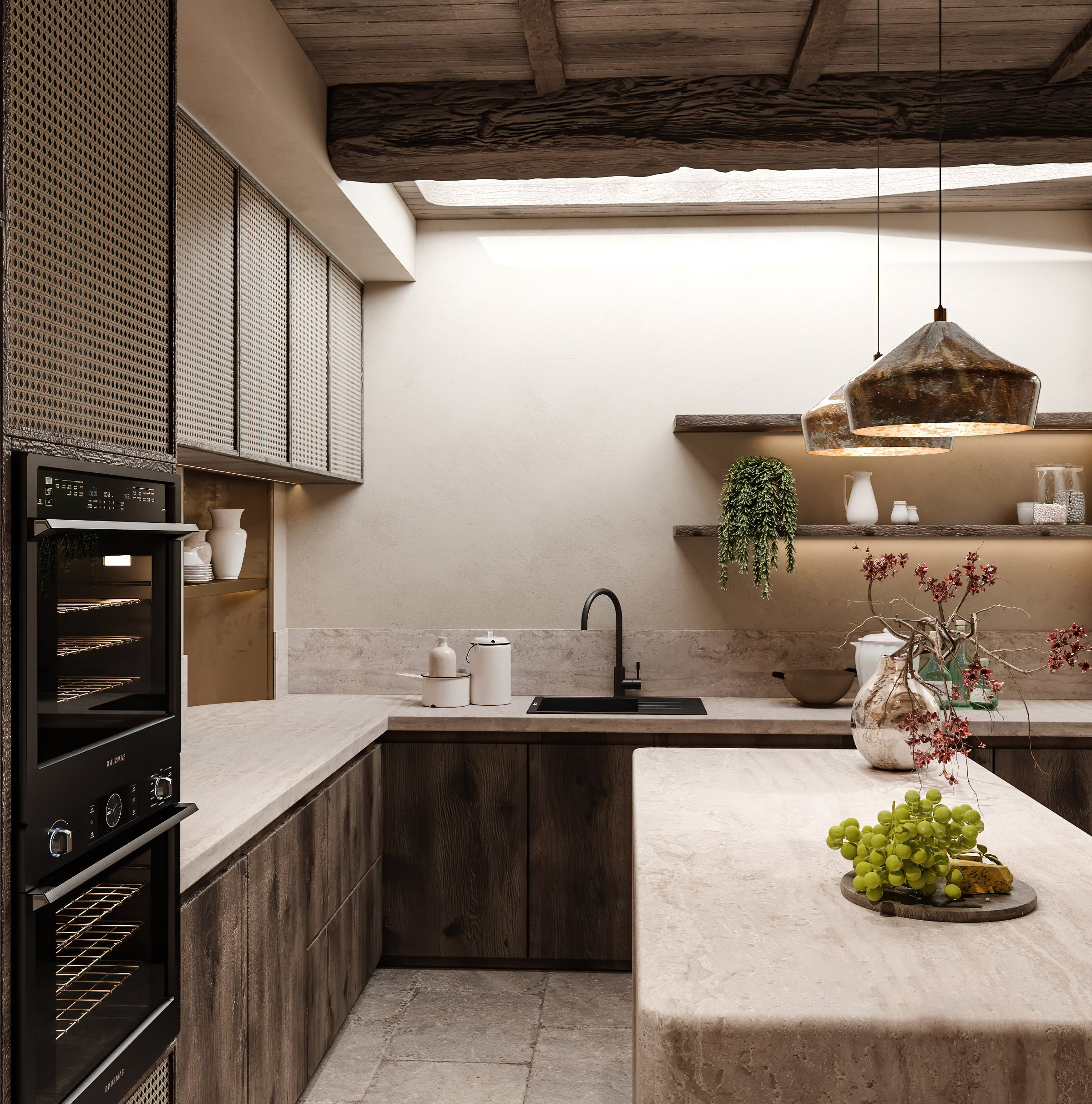 侘寂風廚房設計出自然而樸素的美