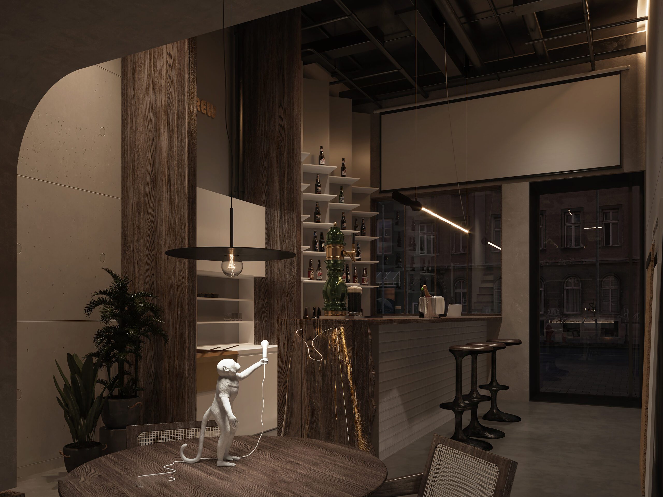 侘寂原木風酒吧設計，在快節奏的生活裡，需要一個舒適的環境放鬆繃緊的神經