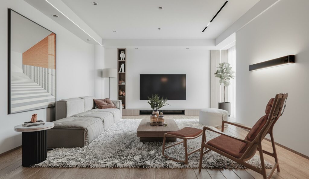 簡約北歐風客廳設計，帶有簡潔線條感