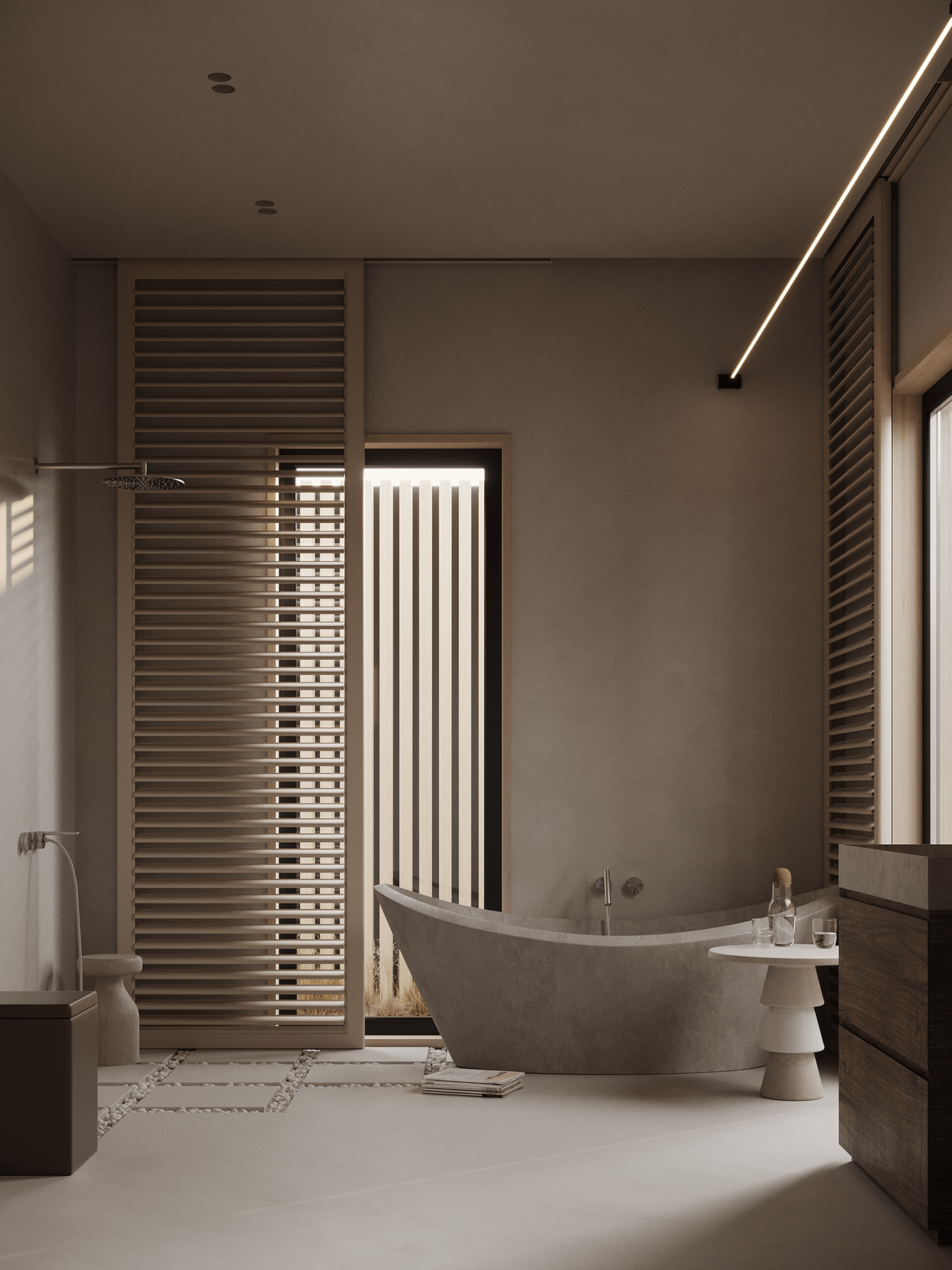 衛浴空間延續整體設計風格，也是讓人感到最放鬆舒適的地方