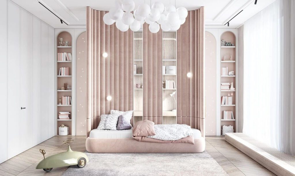 讓燈光就如同星星及雲朵般，夢幻簡約風格的兒童房設計