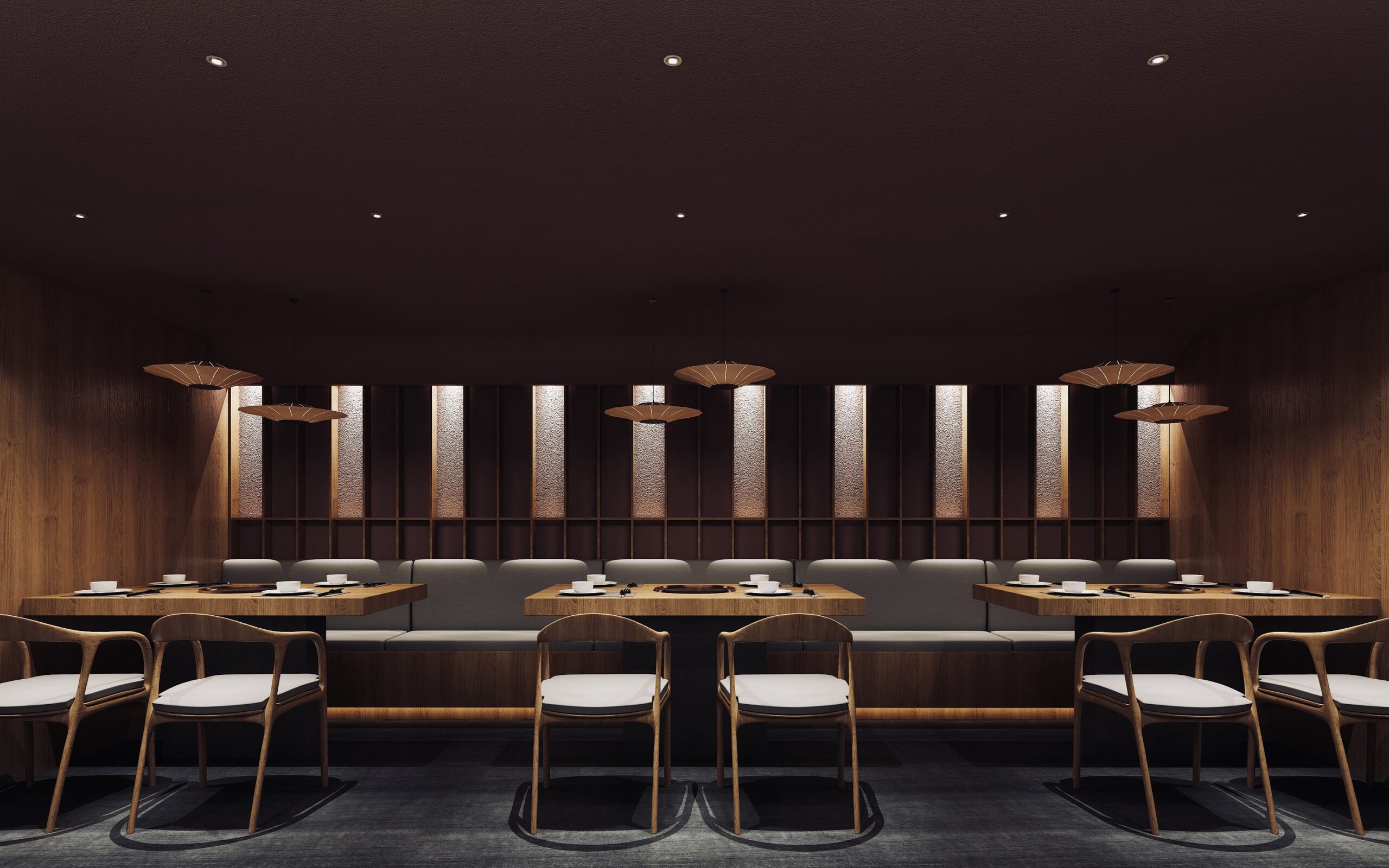 商業空間的動線布局非常重要，日式餐廳設計展現出溫度感