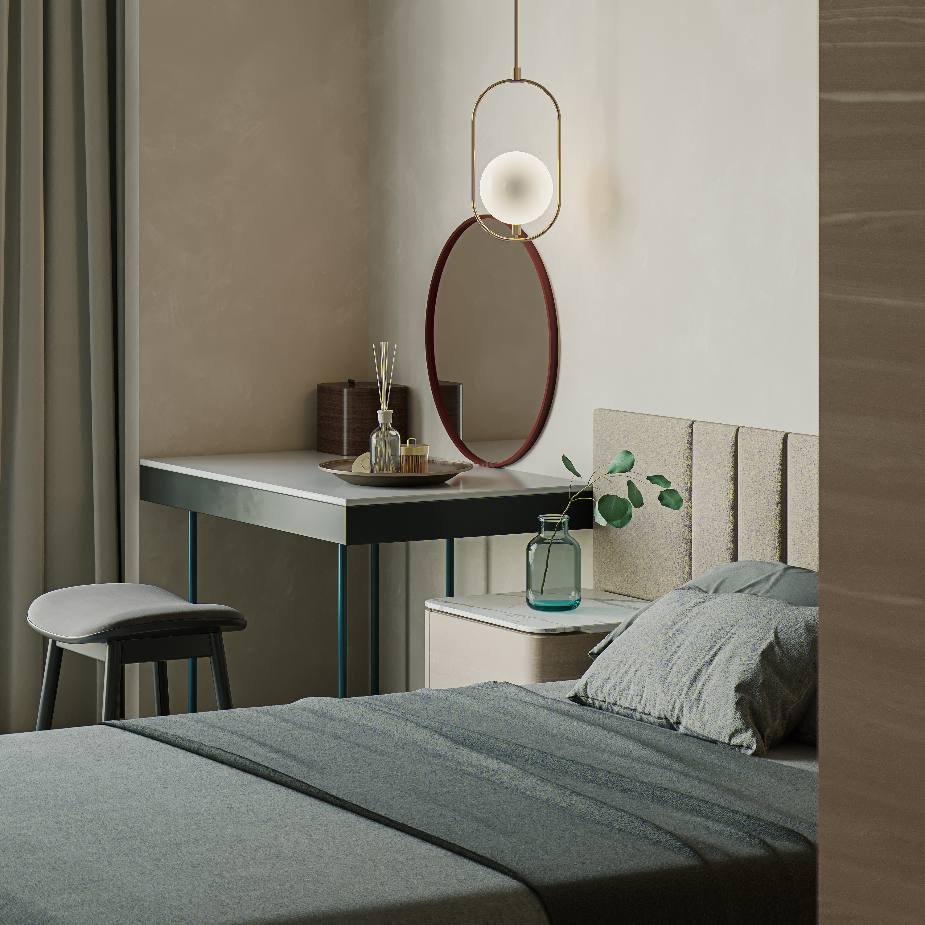 小坪數房間設計推薦現代簡約風格的室內設計，簡單的設計突顯乾淨簡約也讓空間看起來更大