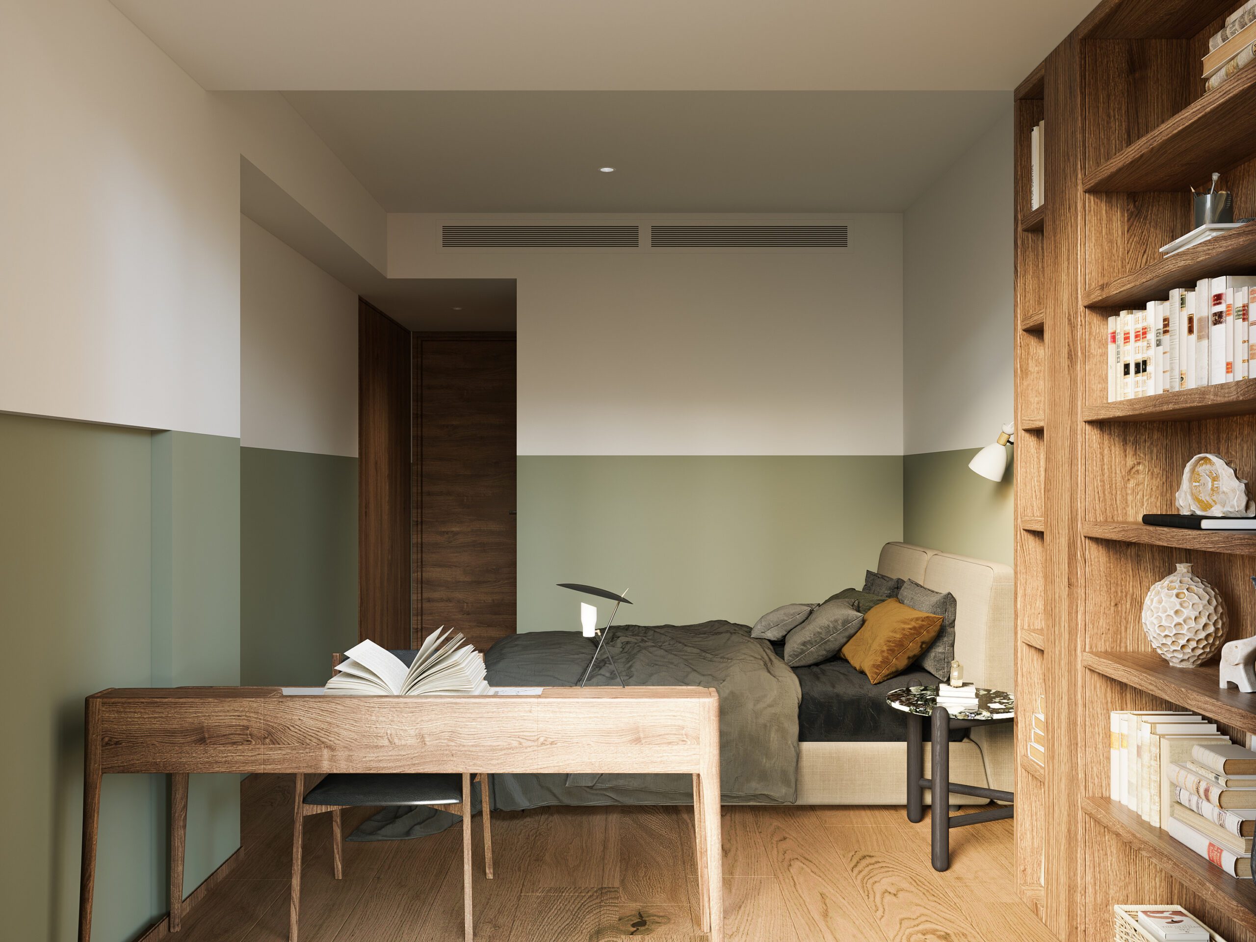 小坪數房間設計推薦使用較為方正的家具，有效利用每一個空間