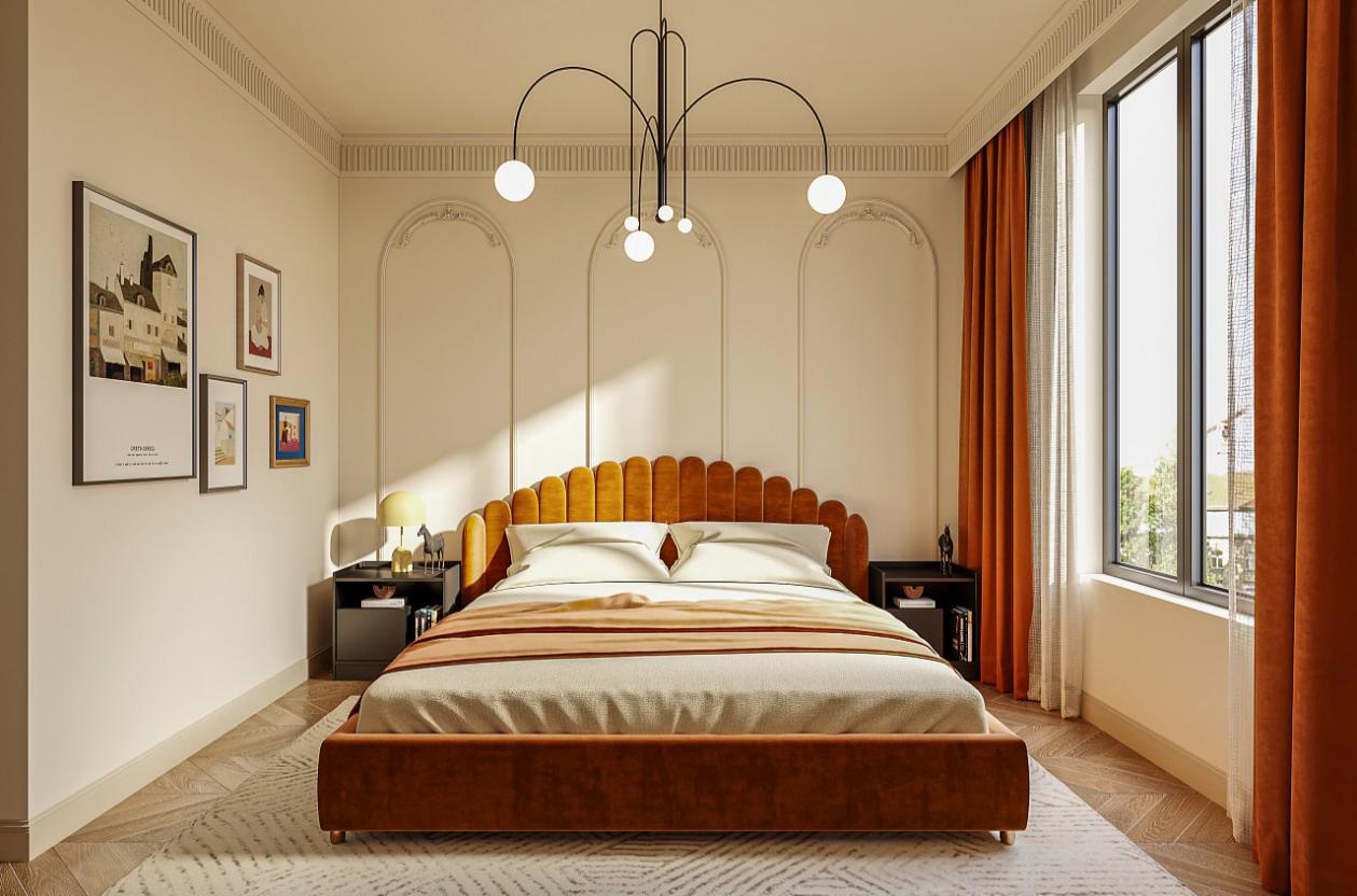 濃郁又清新的復古經典法式臥室設計，每一個位置都帶來好心情