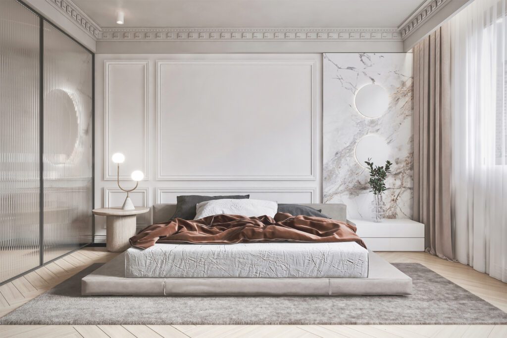 現代床頭設計分享圖_ 現代風暖白色臥室分享2