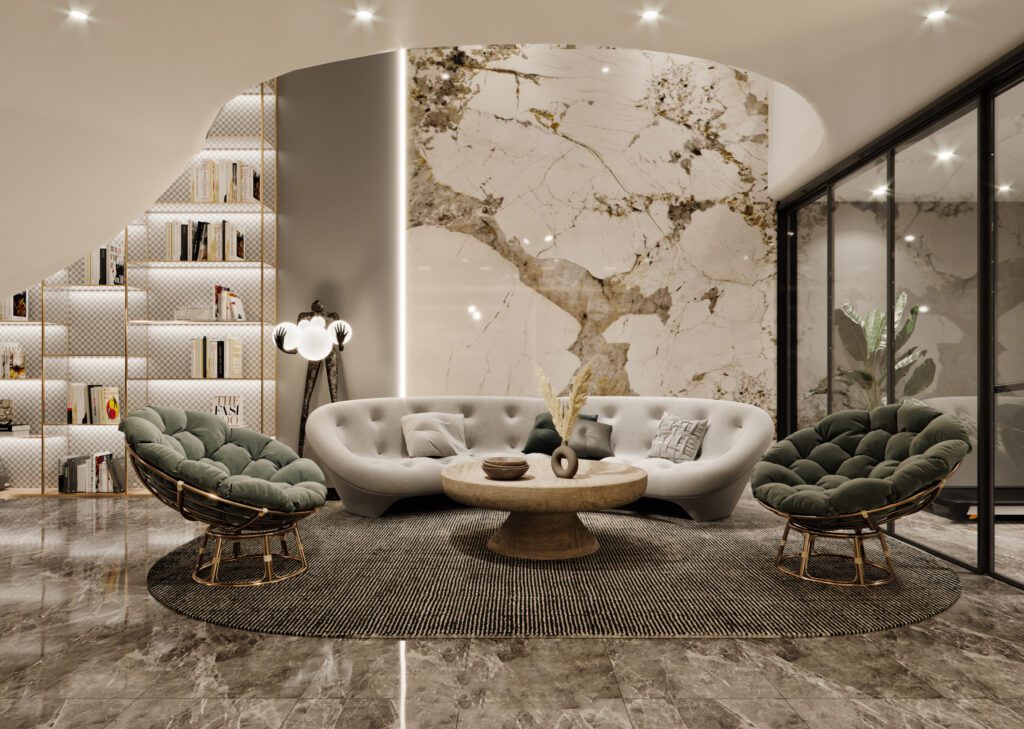 自地自建流程插圖_大理石奢華客廳