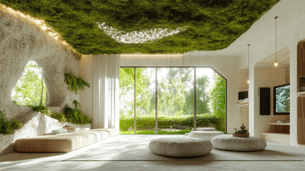 永續綠色創意客廳風格示意圖