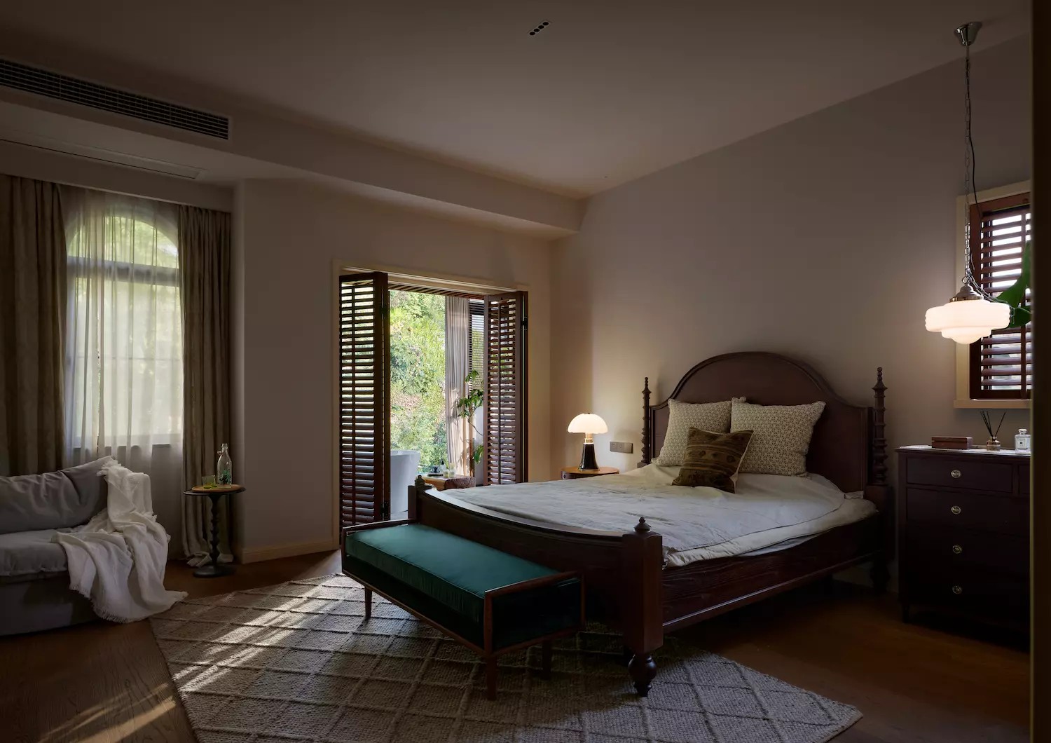 美式鄉村風臥室裝潢分享圖