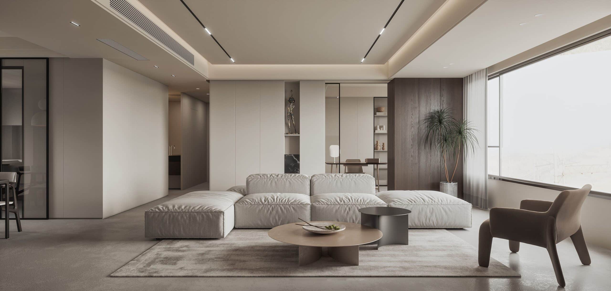 北歐侘寂風客廳裝潢分享圖