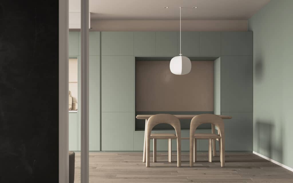 北歐風淺綠木質調空間