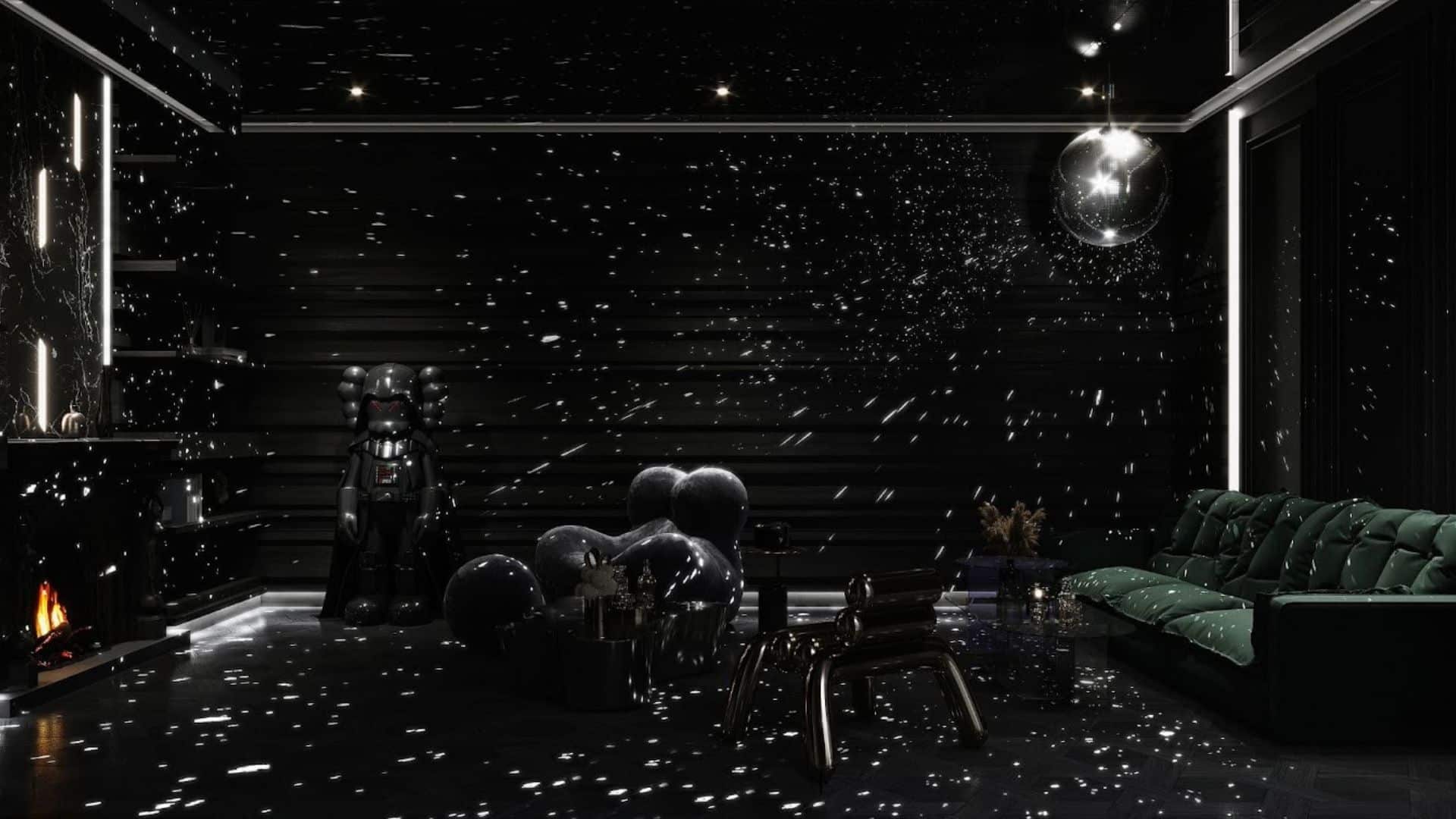 全黑隱密遊戲式空間