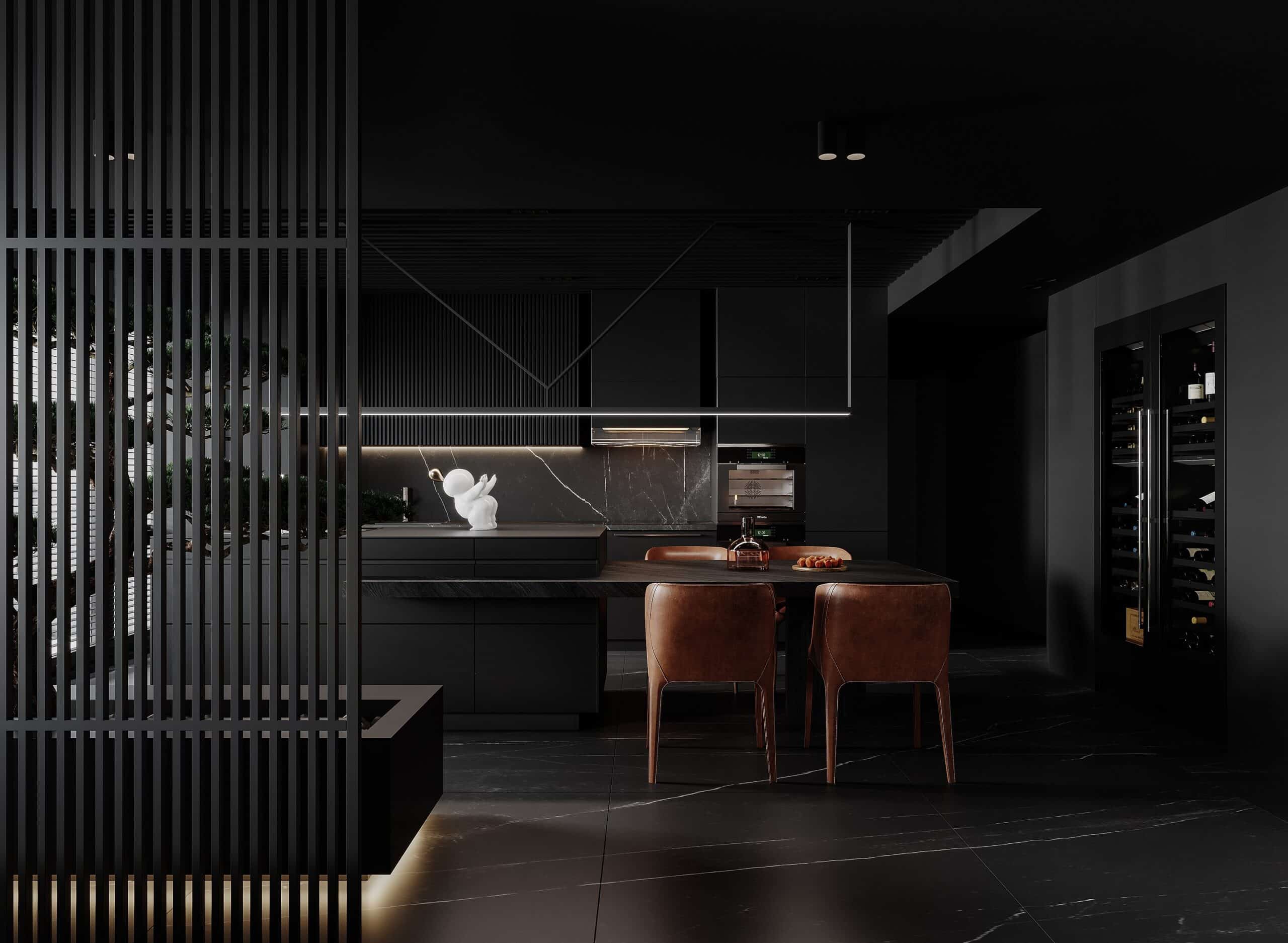 黑色金屬工業風格客餐廳