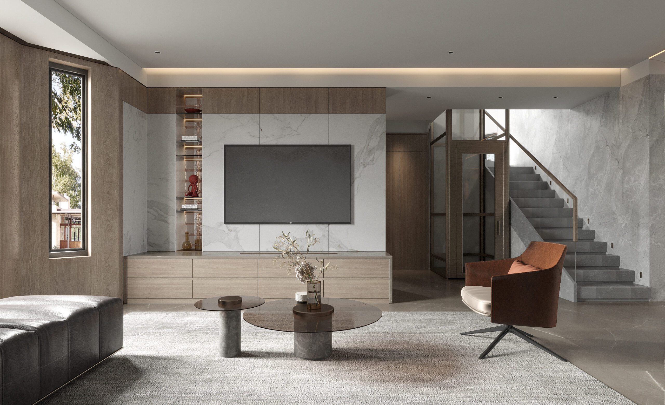 現代仛寂混搭風客廳