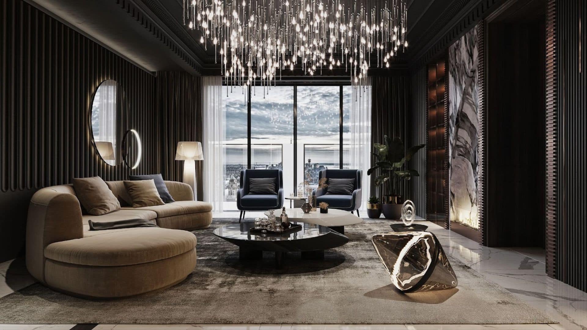 現代藝術風客廳設計分享圖