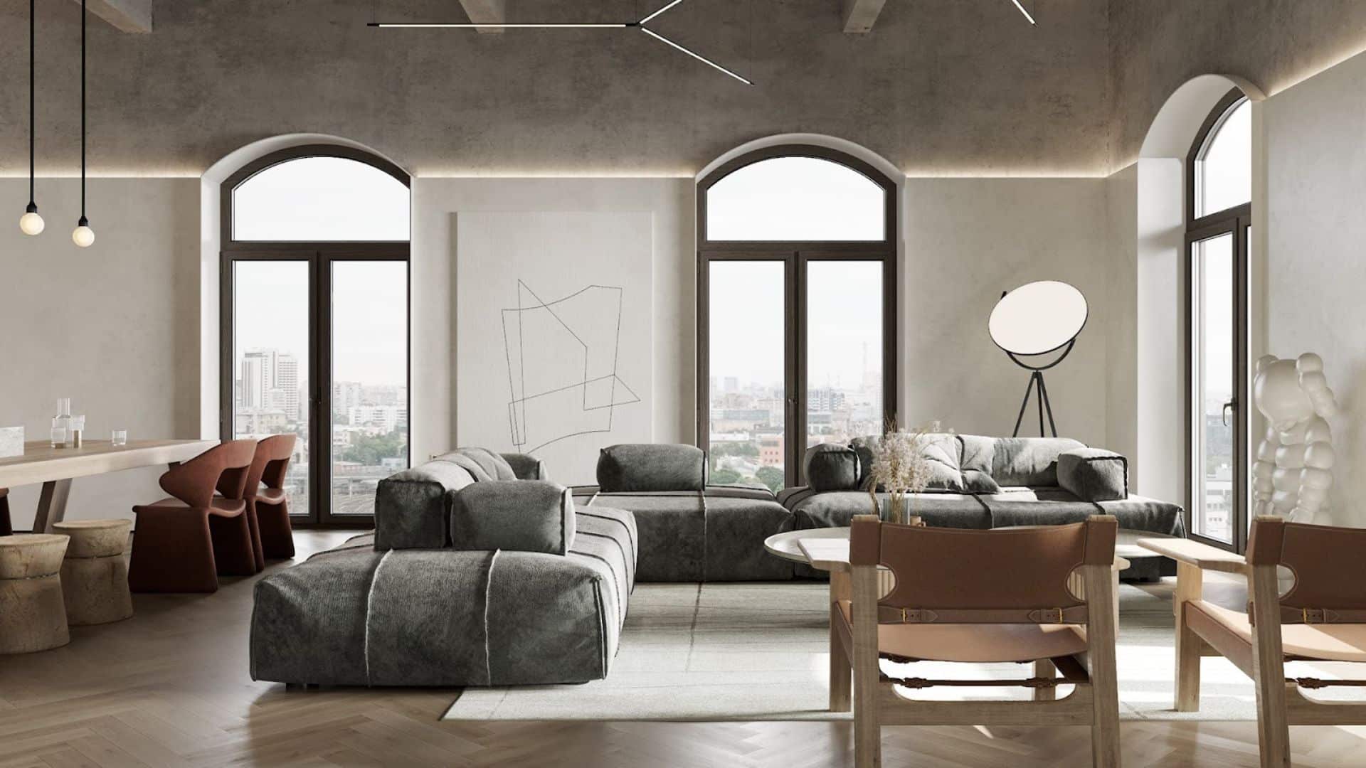 自然溫潤風客廳設計分享圖