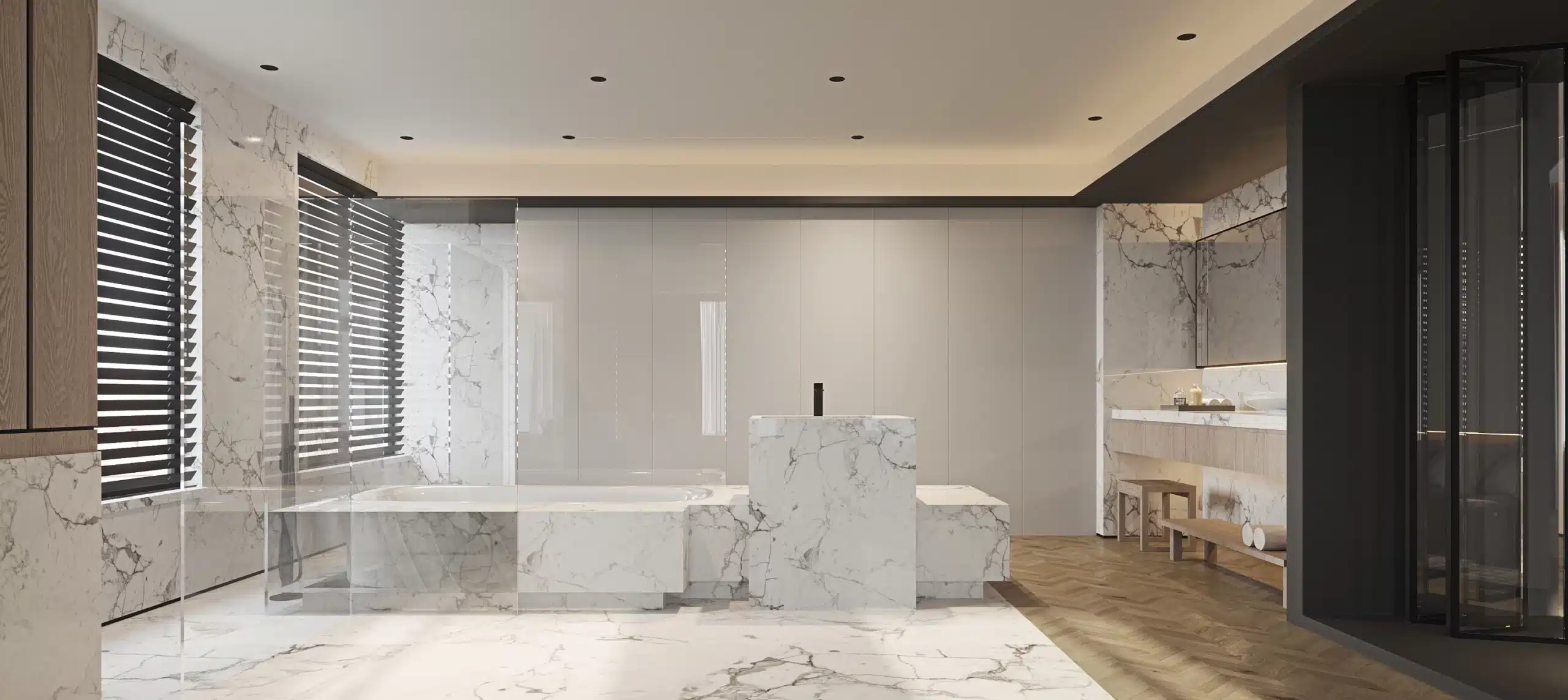 現代風高奢大理石浴缸