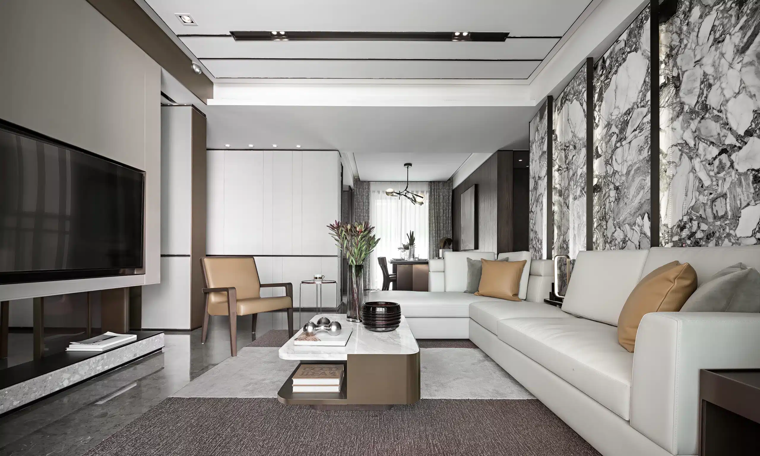 義式格雷客廳裝潢參考圖