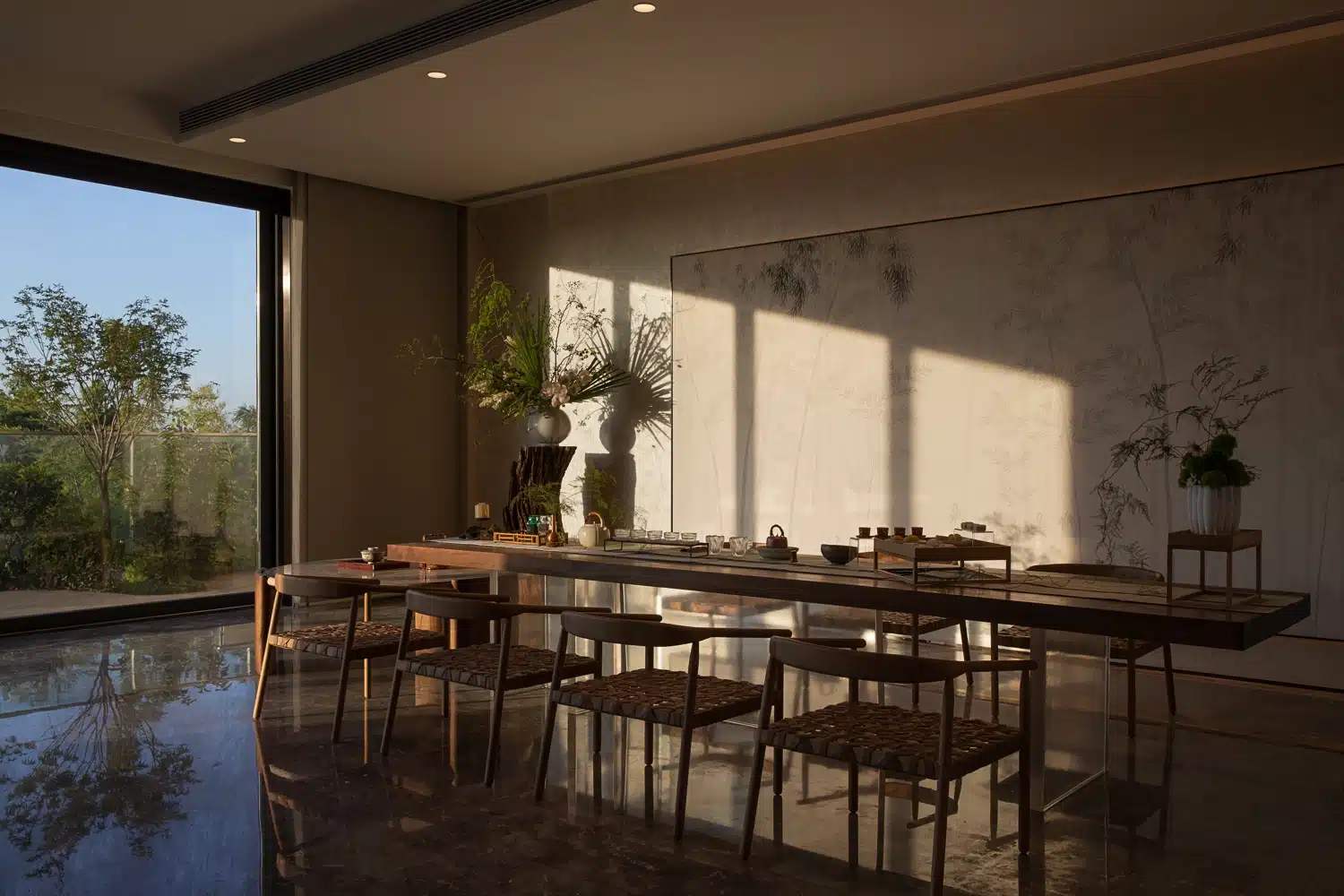 世界明珠人文禪風客廳茶几參考圖