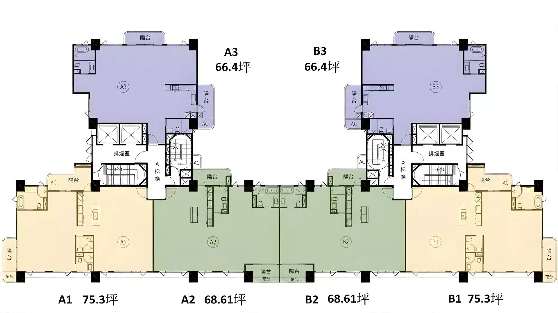 京懋泰閤住戶平面圖