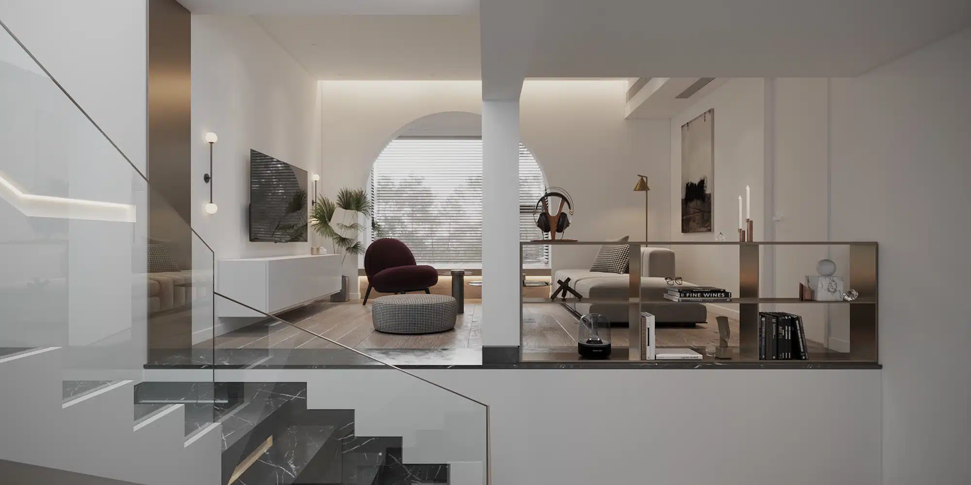 軟裝搭配應延續「輕盈」與「質感」的原則，利用低矮家具與層次燈光，在簡約的架構中注入生活的溫度與藝術性。