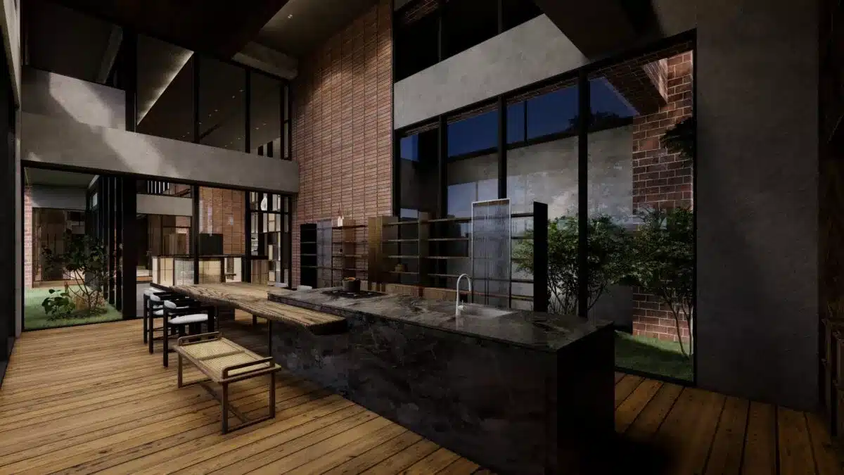 藏月泱社區景觀綠化設計示意圖，包含大廳與公共空間規劃