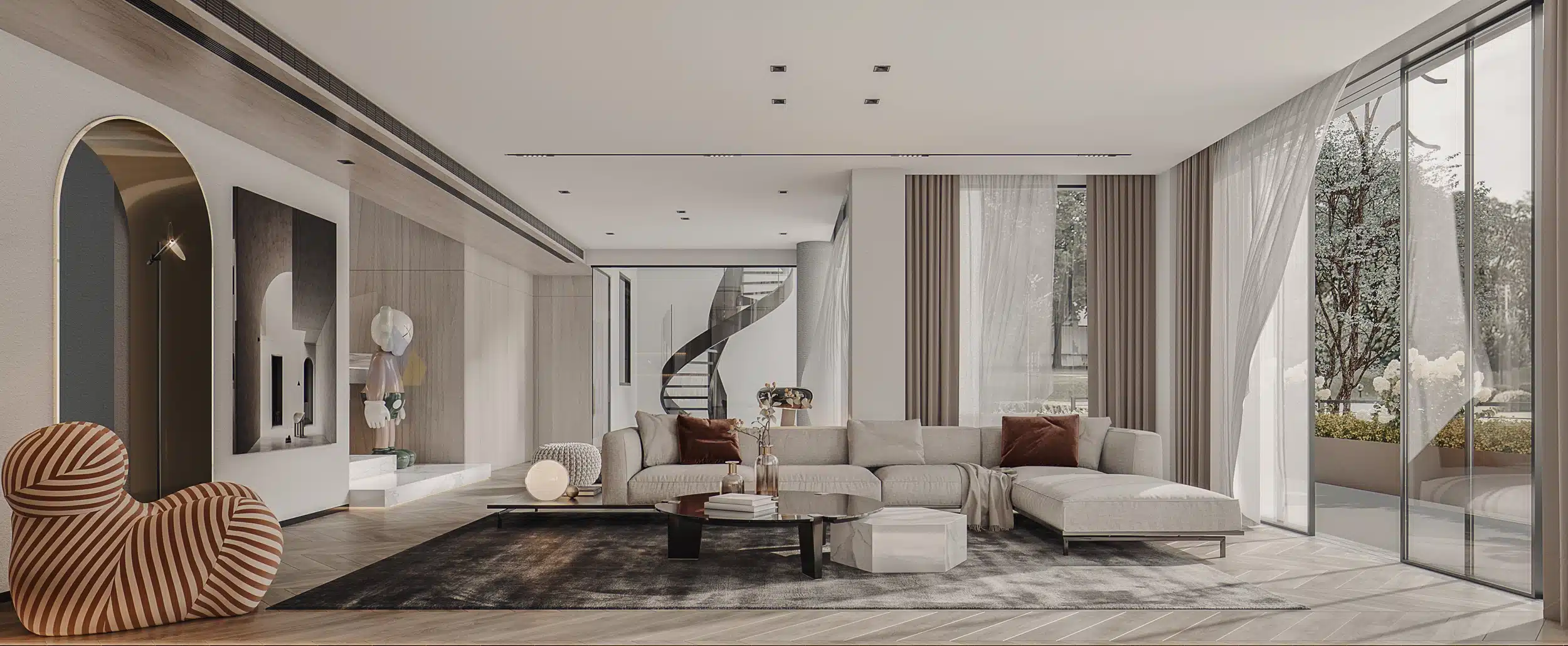 融入屋主喜好的客廳軟裝示意圖