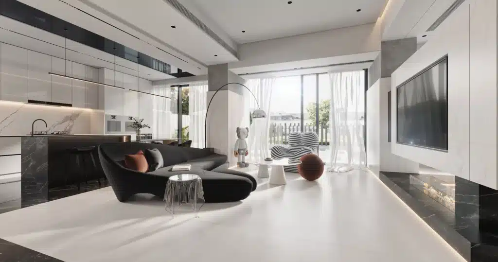 去中心化的客廳場域示意圖