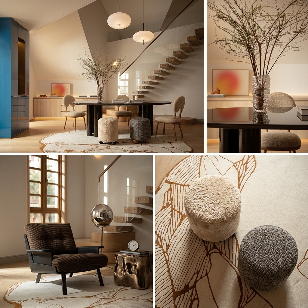 空間中的質感最關鍵之一就是軟裝搭配跟傢俱選擇