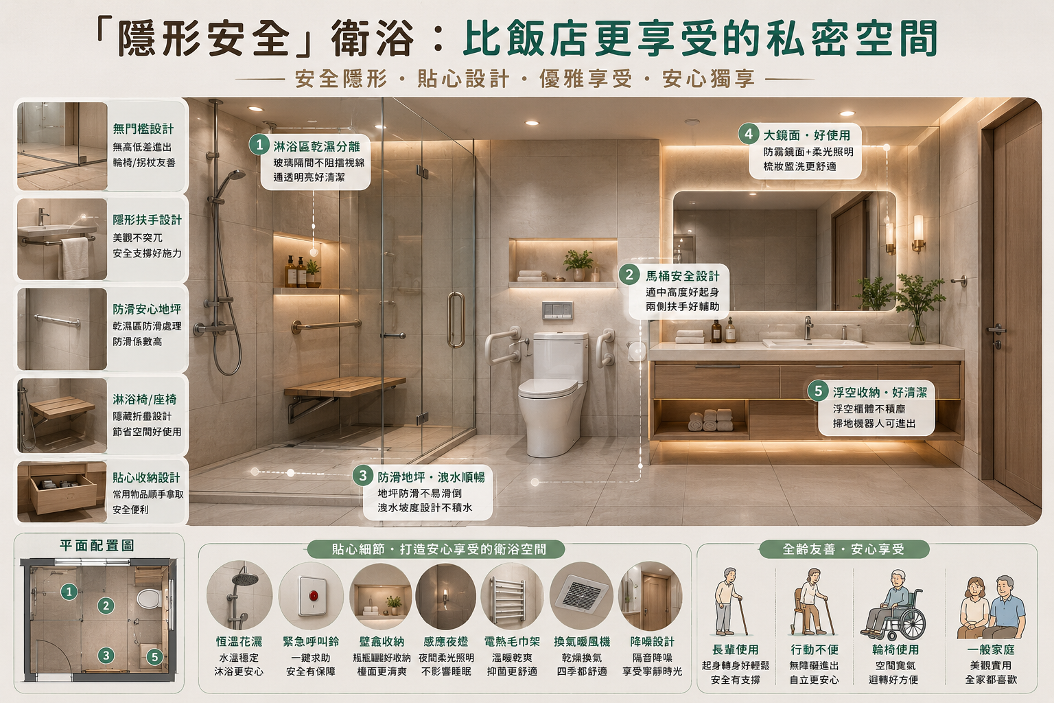 退休宅最需要一個安全的衛浴設計